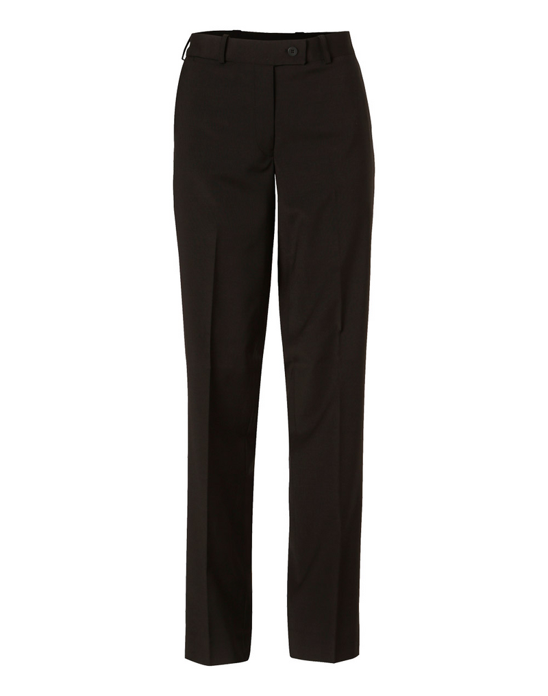 Wool Blend Stretch Slim Leg Flexi Waist Pants For Women