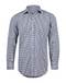 Gingham Check Shirt With Roll-Up Tab Sleeve For Men - Long Sleeve