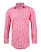 Gingham Check Shirt With Roll-Up Tab Sleeve For Men - Long Sleeve