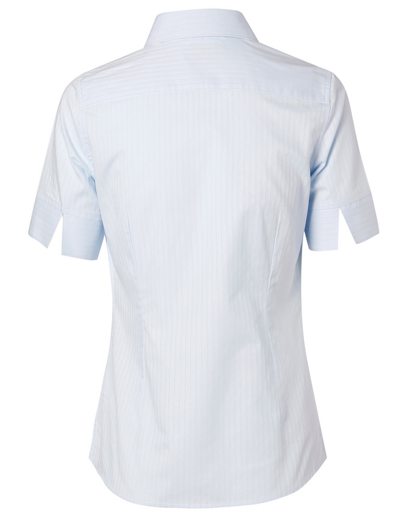 Self Stripe Shirt For Women - Short Sleeve