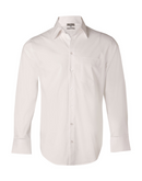 Cotton/Poly Stretch Shirt For Men - Long Sleeve