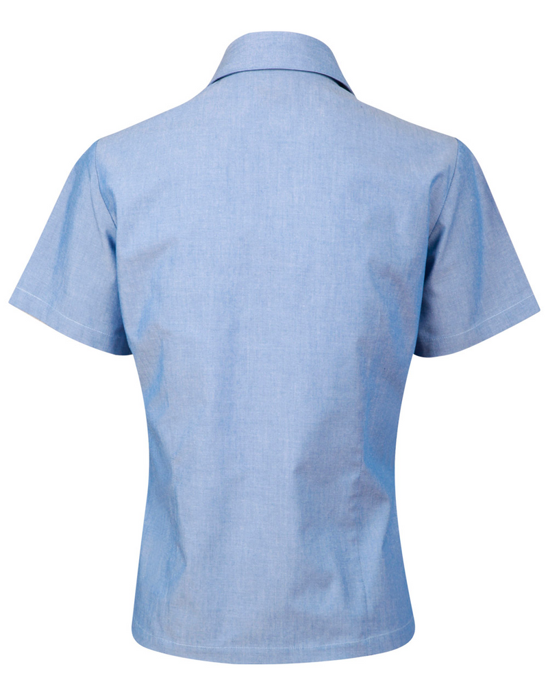 Chambray Shirt For Women - Short Sleeve