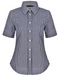 Gingham Check Shirt For Women - Short Sleeves
