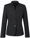 Wool Blend Stretch Reverse Lapel Jacket For Women