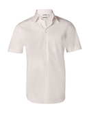 Cotton/Poly Stretch Shirt For Men - Short Sleeve