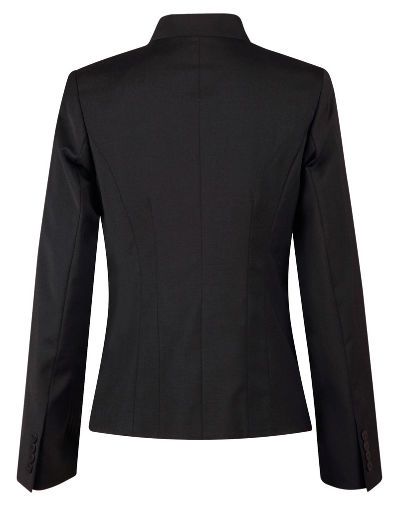 Wool Blend Stretch Reverse Lapel Jacket For Women