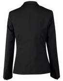 Wool Blend Stretch One Button Cropped Jacket For Women