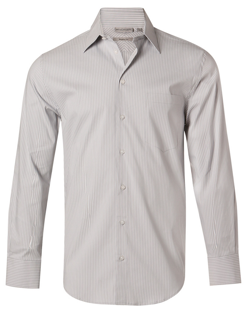 Ticking Stripe Shirt For Men - Long Sleeve