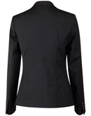 Wool Blend Stretch One Button Cropped Jacket For Women