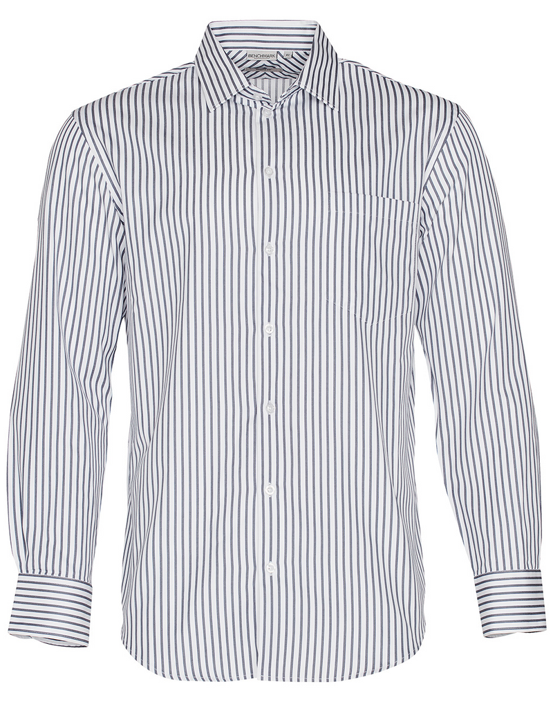 Executive Sateen Stripe Shirt For Men - Long Sleeve