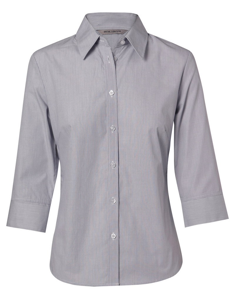 Fine Stripe Shirt For Women - 3/4 Slevees