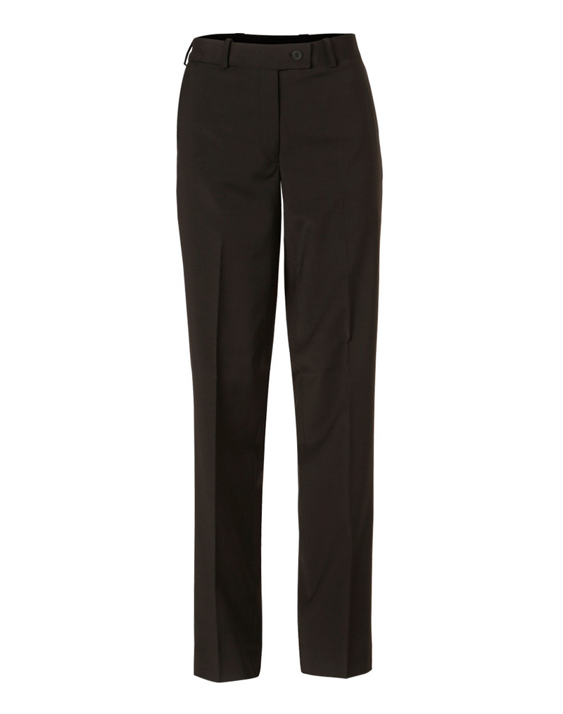 Wool Blend Stretch Slim Leg Flexi Waist Pants For Women