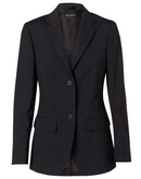 Wool Blend Stretch Mid Length Jacket For Women