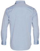 Blue Fine Chambray Shirt For Mens - Short Sleeve