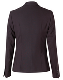 Poly/Viscose Stretch Cropped Jacket For Women - One Button