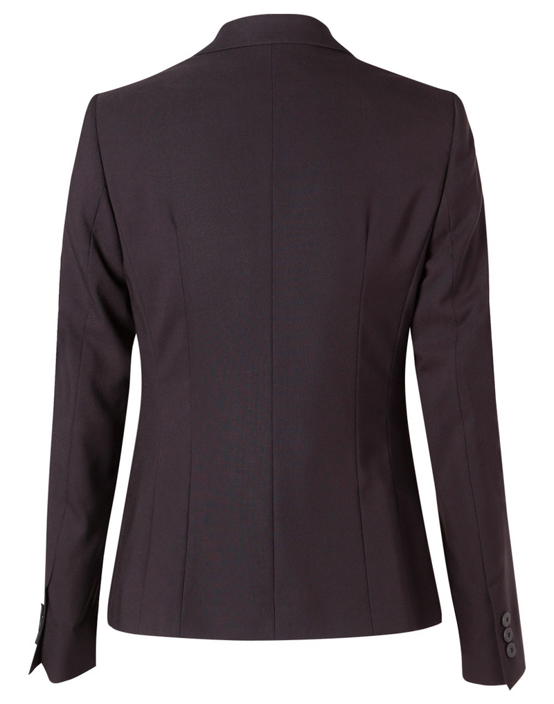 Poly/Viscose Stretch Cropped Jacket For Women - One Button