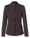 Poly/Viscose Stretch Cropped Jacket For Women - One Button