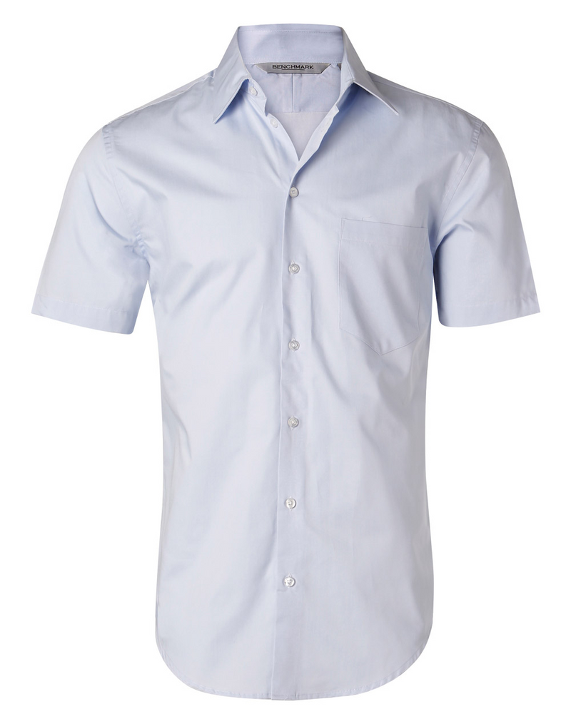 Fine Twill Shirt For Men - Short Sleeve