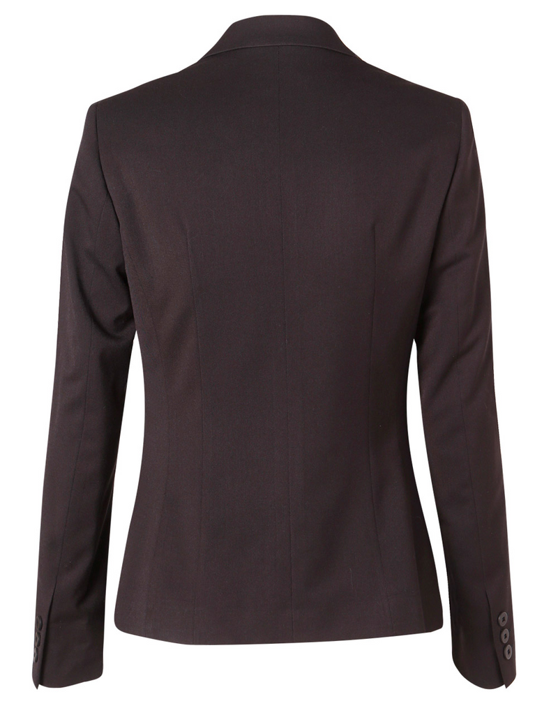 Poly/Viscose Stretch Cropped Jacket For Women - One Button