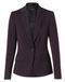Poly/Viscose Stretch Cropped Jacket For Women - One Button
