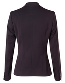 Poly/Viscose Stretch Cropped Jacket For Women - One Button