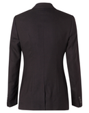 Poly/Viscose Stretch Cropped Jacket For Women - Two Button