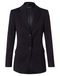 Poly/Viscose Stretch Cropped Jacket For Women - Two Button