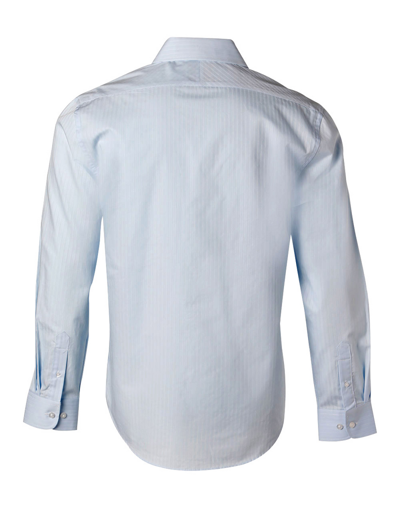 Self Stripe Shirt For Men - Long Sleeve