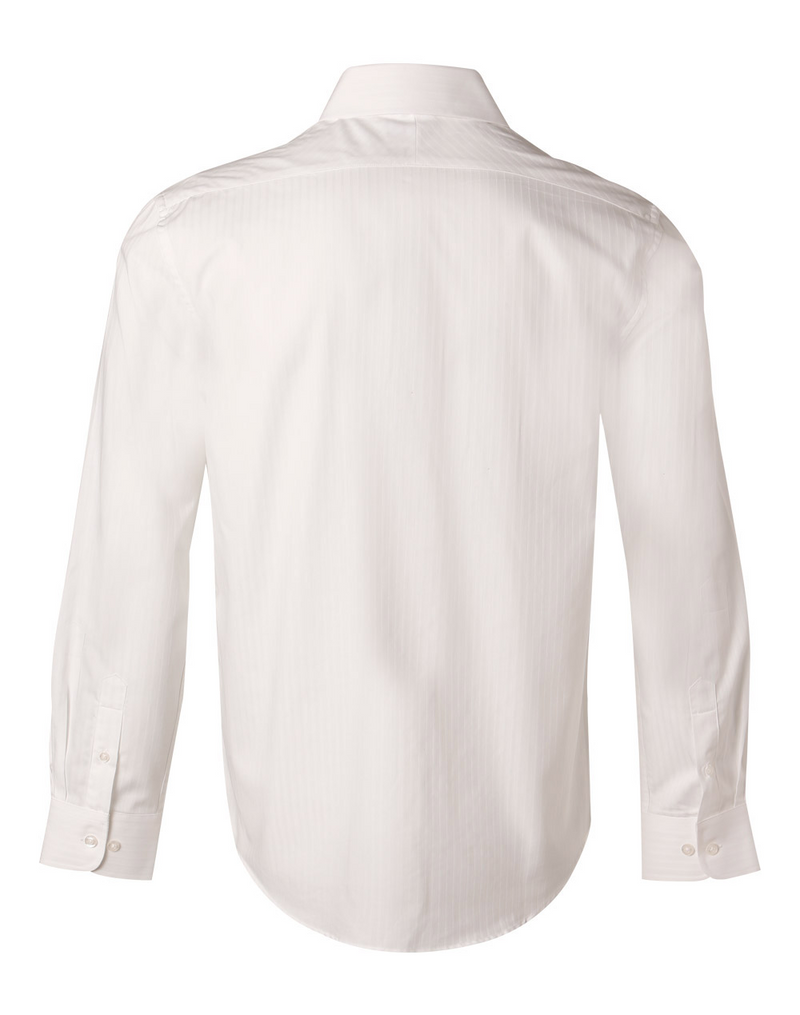 Self Stripe Shirt For Men - Long Sleeve