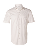 Self Stripe Shirt For Men - Short Sleeve