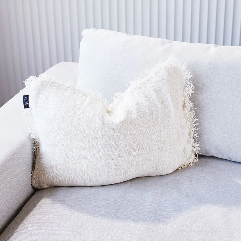 Bedouin Linen Cushion - Ivory