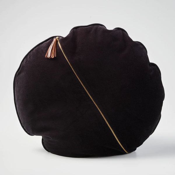 Circlyn Velvet Cushion - Black