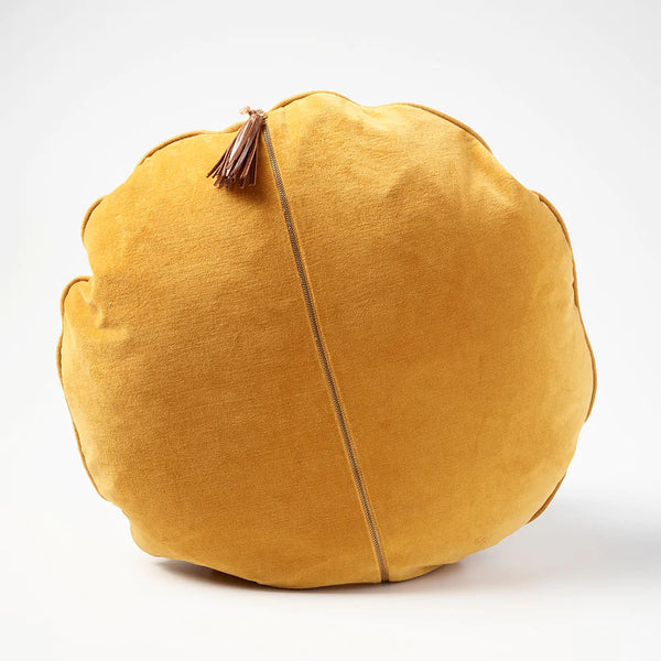 Circlyn Velvet Cushion - Mustard