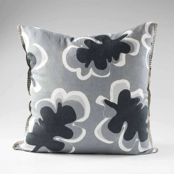 Gidget Linen Cushion - Black/Slate