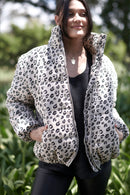 Linen Bomber jacket - Leopard