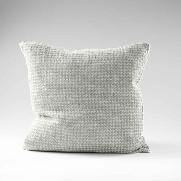 Ordonne Linen Houndstooth Cushion - Pistachio