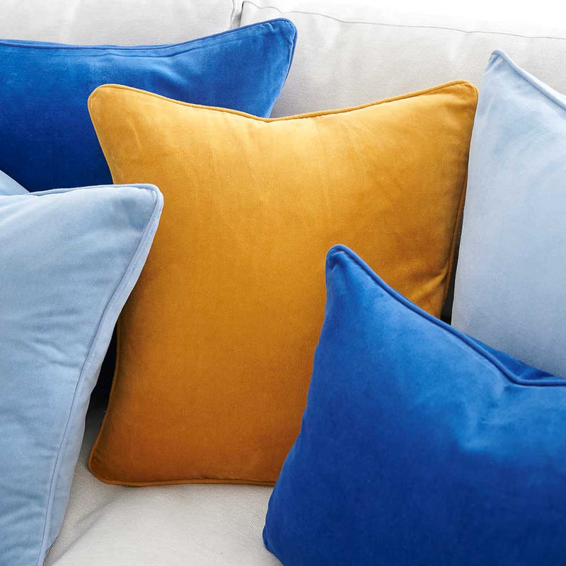 Lynette Velvet Cushion - Mustard