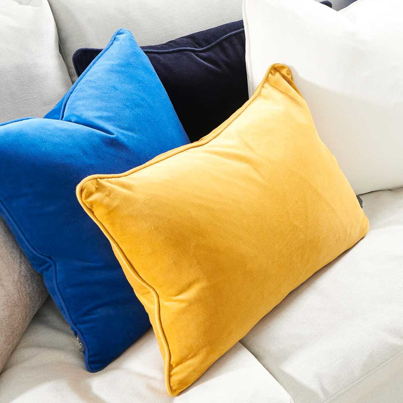 Lynette Velvet Cushion - Mustard