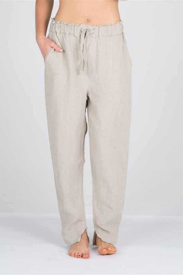 The Linen Lounge Pant - Natural