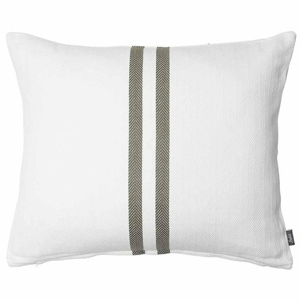 Simpatico Cushion - White/Khaki