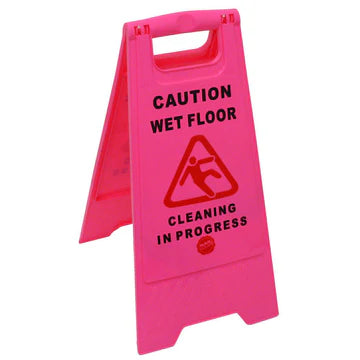 Caution Wet Floor Sign Pink